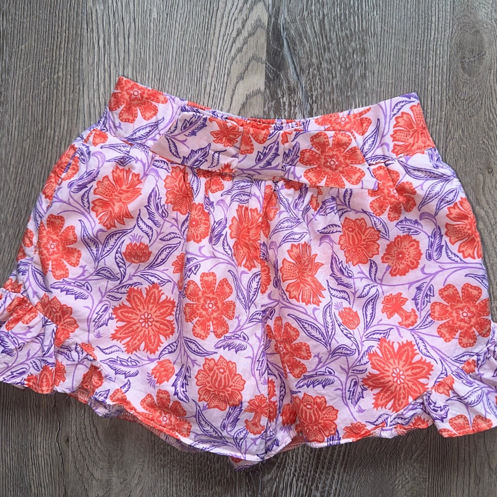 Janie and Jack Floral Ruffle Shorts